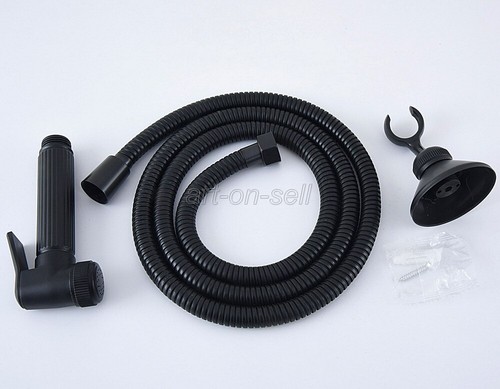 Oil Rubbed Bronze Bidet Sprayer Hand Held Shower Head + 1.5m Hose + Wall Bracket - Picture 2 of 7