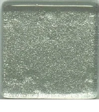 SILVER Metallic Glass Mosaic Tile Pieces - 3/4 inch - 20 Tiles - Crafting Art