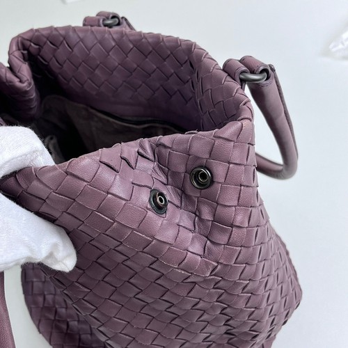 Auth BOTTEGA VENETA Intrecciato Tote Bag Hand Bag Purple Leather 225166 Used - Picture 13 of 18