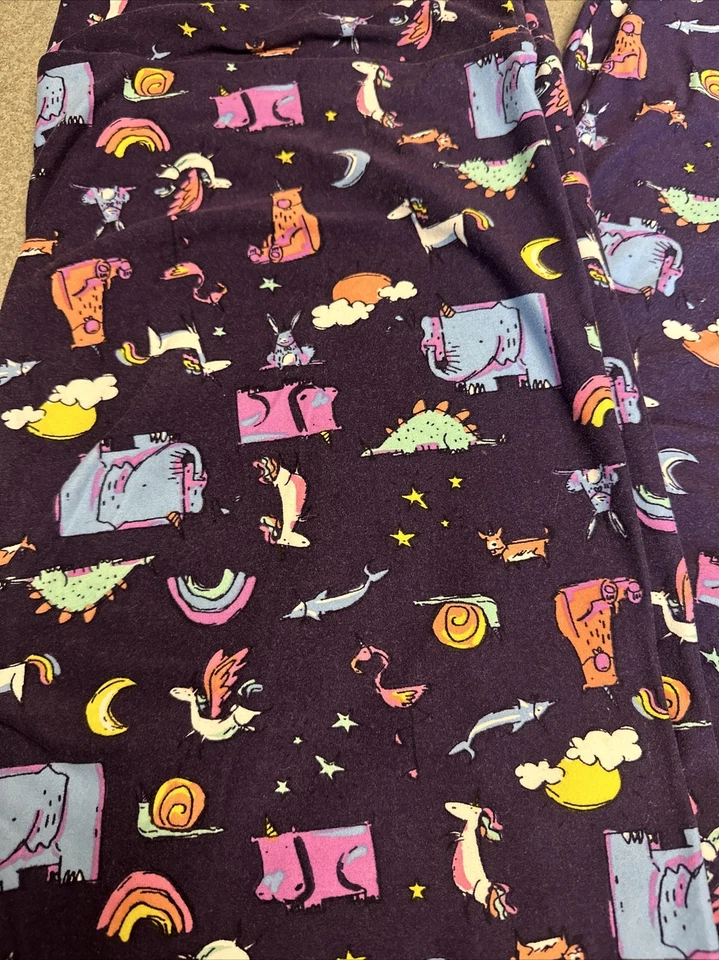 Леггинсы Lularoe TC Bear кролик динозавр фламинго фэнтези лесные существа звезда - Изображение 2 из 4