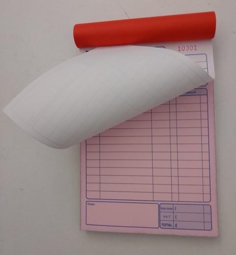 5 Rechnungsbuch Duplikat Quittung gelocht A5 Durchschreibepapier seriennumb. - Bild 2 von 5