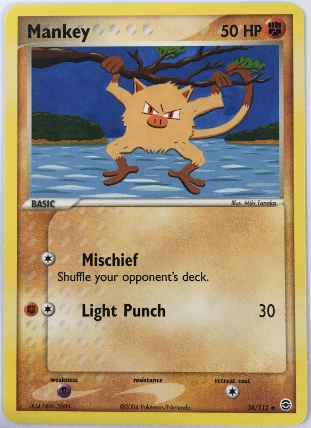 POKEMON MANKEY 38/112 EX FIRERED & LEAFGREEN UNCOMMON NEAR MINT