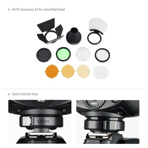 Godox V1-C 2.4G TTL HSS Round Head Li-ion Camera Flash Speedlite Fr Canon EOS - Picture 6 of 12