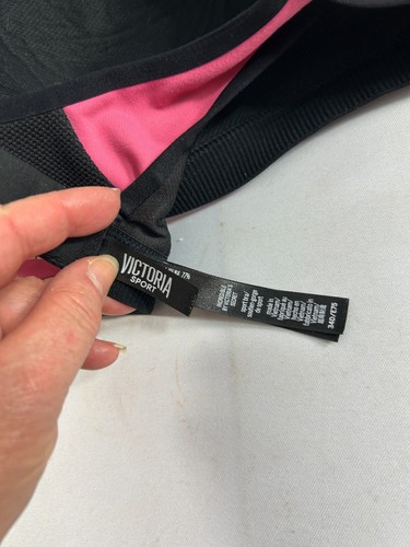 Sujetador deportivo Victorias Secret Victoria para mujer talla 34D rosa negro acolchado - Imagen 4 de 7