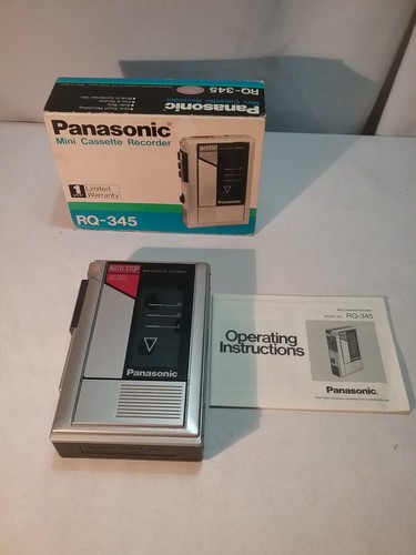 Vintage Panasonic Tape Recorder Personal Cassette Players RQ-345 Works