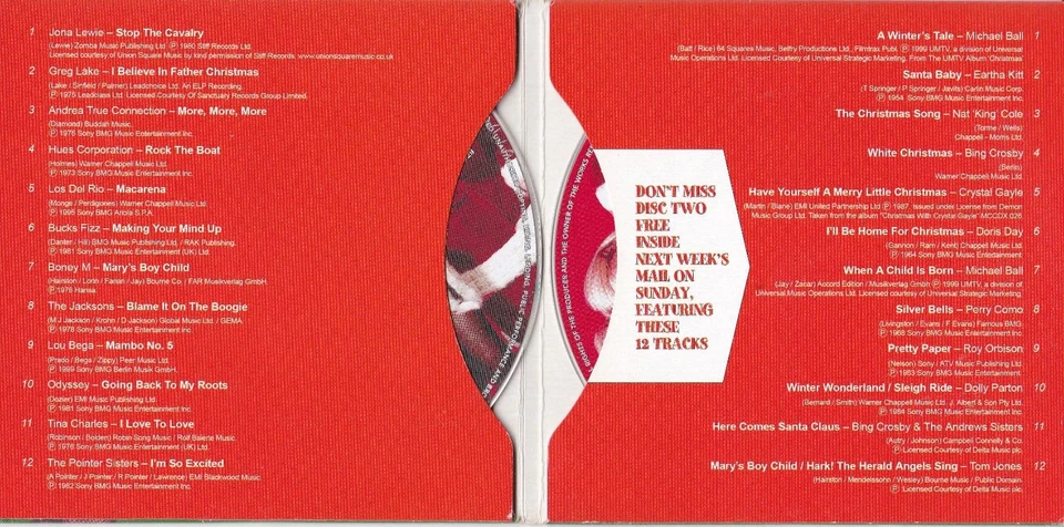 THE ULTIMATE CHRISTMAS ALBUM ( THE MAIL ON SUNDAY Newspaper 24 Track Double CD ) - Bild 2 von 3