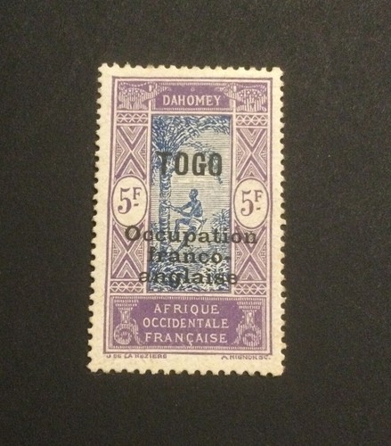 French Togoland (Togo) mint stamps 1916 sg 36 5f Prussian blue & violet MH