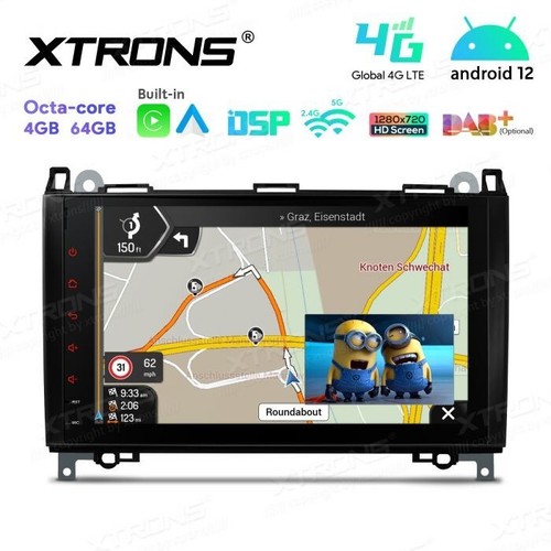 AUTORADIO ANDROID 12 4/64 PER MERCEDES CLASSE A B SPRINTER VIANO VITO W245 W169 - Foto 6 di 11