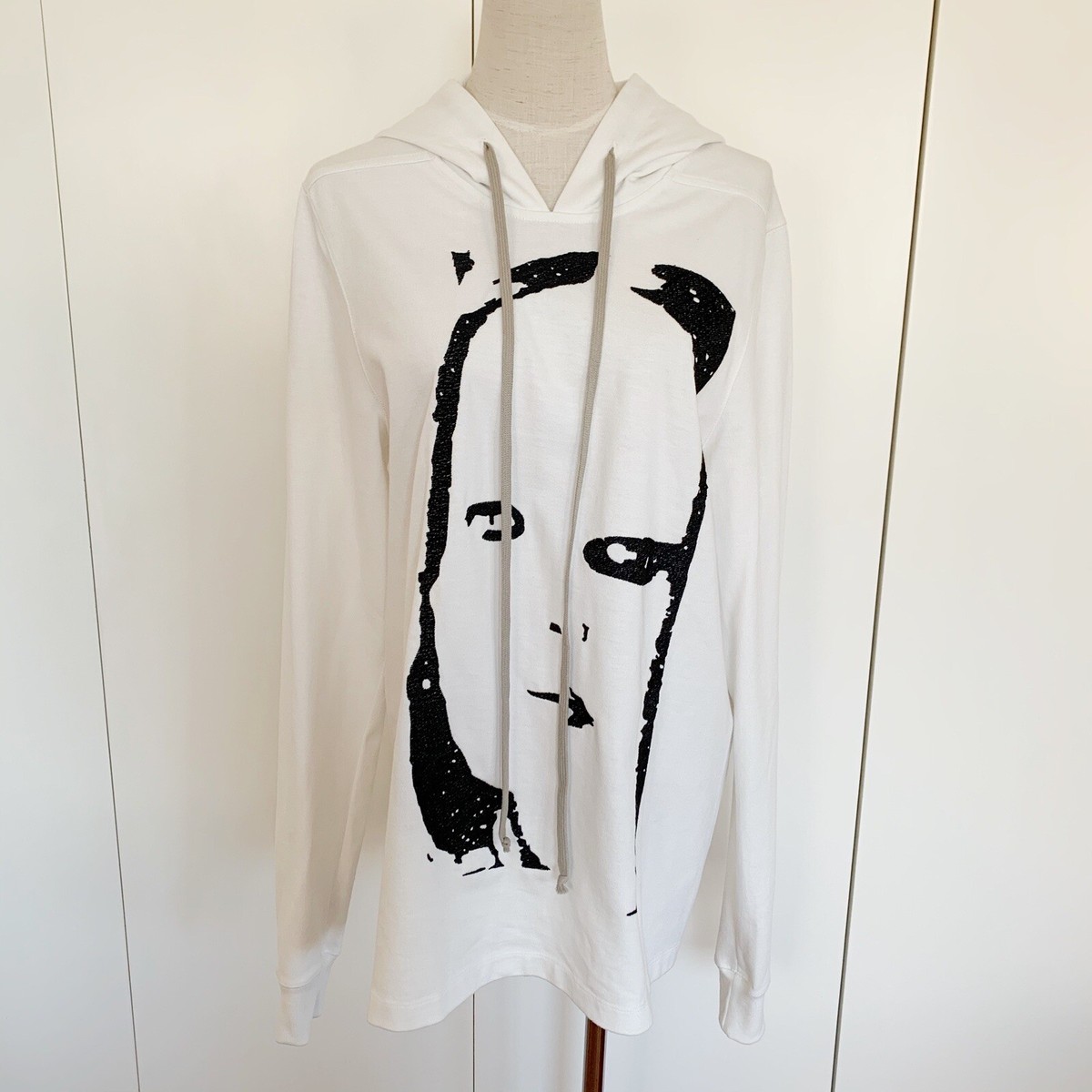 Rick Owens Face Print Hoodie Sz IT42 | eBay