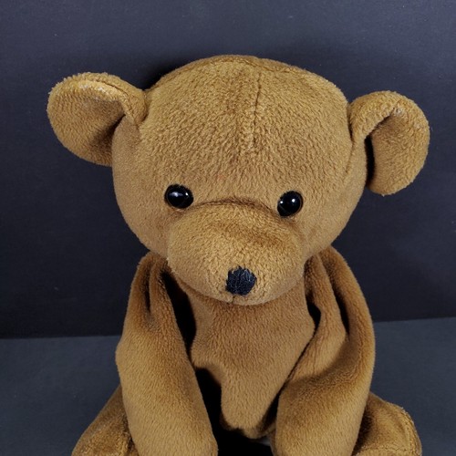Ganz HUGGY BEAR 11" 1997 Peluche Marrón Frijol Bolsa Oso de Peluche Animal Se Sienta - Imagen 2 de 6