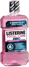 Listerine Total Care Anticavity Fluoride Mouthwash Zero Alcohol Fresh Mint 1000
