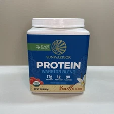 New SUNWARRIOR PLANT BASED VANILLA PROTEIN POWDER 1g Net Carb SEALED EXP 04/2026