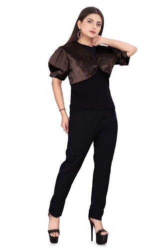 Satin Cropped Bolero Koti Kurzarm Damen Bolero Cardigan Bolero Jacke S109 - Bild 19 von 210