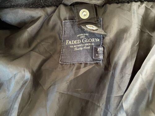 Faded Glory Mens Full Zip Softshell Jacket Black Turquoise size 2XL - Picture 4 of 5