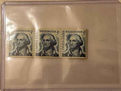 3 George Washington 5 Cent Blue United States Postage Stamp. Unused N Attached - Picture 2 of 3