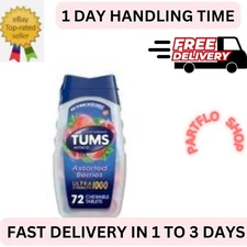 Tums Ultra Strength 1000 Assorted Berries Antacid Tablets, 72 Ct