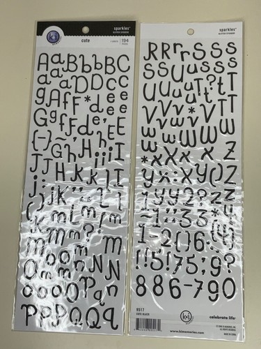 Alphabet Letters Stickers Chip Board Scrapbook U CHOOSE U PICK Card Making - Picture 94 of 103