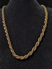 Gold Tone Chain Necklace 29" Metal