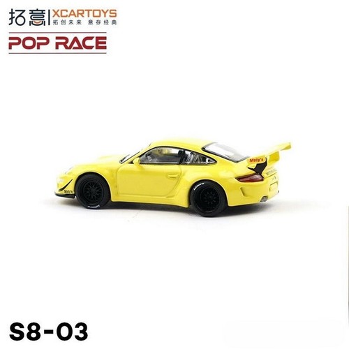 XCARTOYS 1/64 Scale Porsche 997 RWB Yellow Diecast Car Model Toy Gift NIB - Picture 4 of 6