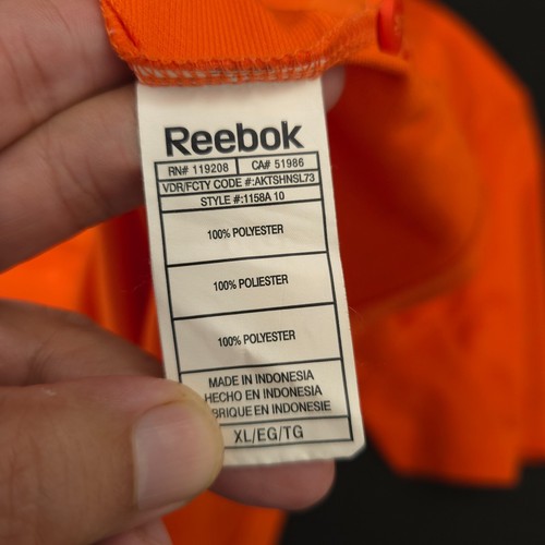 Miami Dolphins NFL Team x Reebok Herren Orange Kurzarm Polo Gr. XL genähtes Logo - Bild 13 von 16