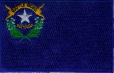 Nevada USA State Flag Embroidered Patches 3"x2" iron-on