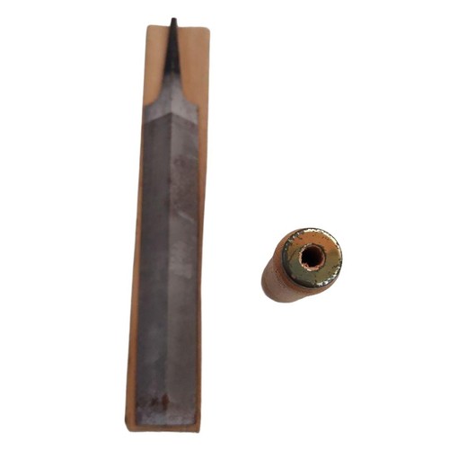 Japanese Double Edged File 150mm Oblique Cut Tapered Filing Tool with Handle - Picture 4 of 11
