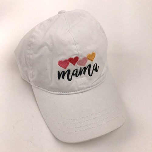 Four Hearts Mama white cotton hat - Picture 1 of 6
