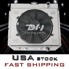 20"W Core 3Row Radiator+Shroud+Fan For 1967 1968 1969 Ford Mustang/Torino/Falcon