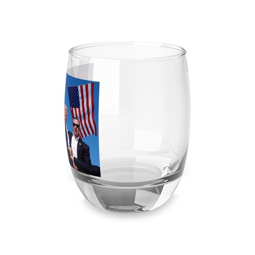 Trump Fight! Fight! Fight! 6oz Whiskey Glass 2024 Pensylvania Rally Supporter  - Picture 3 of 6