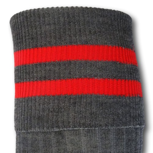 School Uniform Knee Length Wool Knee Socks - Many Trim Colours - Adult Sizes - Picture 3 of 35