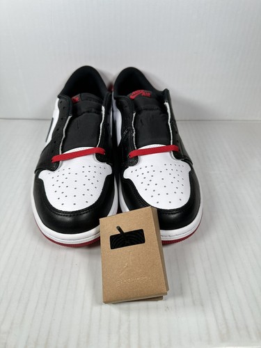 Air Jordan 1 Retro Low OG punta nera taglia 10 CZ0790-106 A MANO PRONTA PER LA SPEDIZIONE - Foto 2 di 8