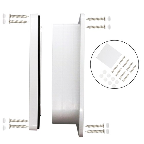 4 Way M Size Pet Door Flaps Frame For Small Cat Security Locking Panel White - Picture 12 of 17
