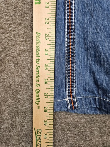 Rebel Spirit Thick Stitched Straight Fit Jeans Mens 38x34 (35x28) Altered Hemmed - Picture 13 of 20