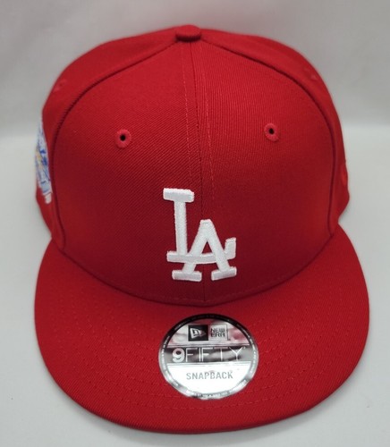 NEW ERA 9FIFTY SNAPBACK HAT. MLB. LOS ANGELES DODGERS. RED. - Picture 2 of 7