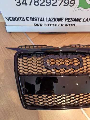 GRIGLIA ANTERIORE PER AUDI A3 8P 2005 al 2008 CALANDRA LOOK RS3 NERO BLACK - Imagen 11 de 14