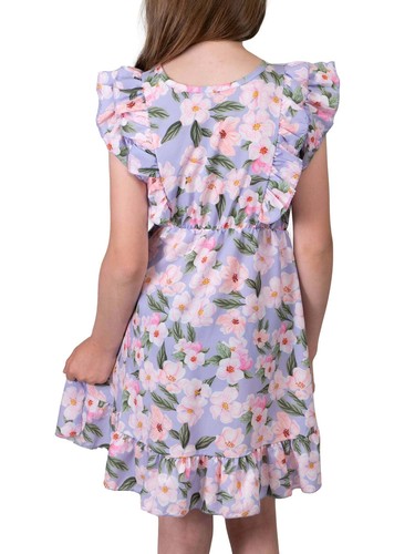 Dress Short Summer Party Leisure Skirt Floral Pattern Children Girl 30384 - Picture 28 of 37