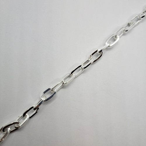 Sterling Silver Paperclip Cable Chain Necklace Bracelet Square Wire 6.5mm 7"~30" - Picture 14 of 14
