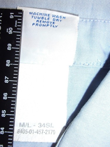 DSCP USN US NAVY MAN'S UTILITY WORK SHIRT DEFECT SIZE M-34S/L SV 08 - Picture 6 of 12