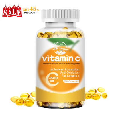  Vitamin C Capsules 1500MG- High Absorption Vitamin C Pills Supplement 120 Pills