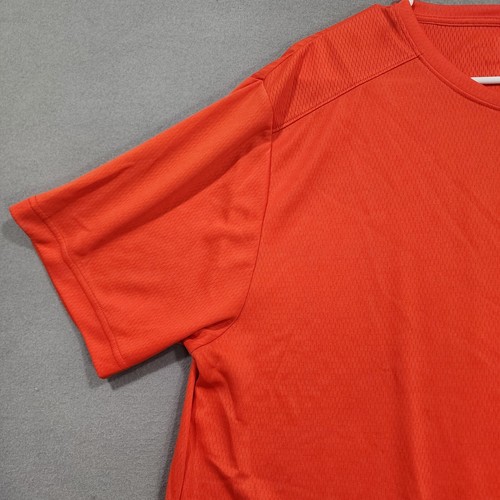 Camisa Reebok Para Hombre 2XL Roja Sólida Camiseta Manga Corta Cuello Redondo 100% Poliéster - Imagen 6 de 18