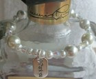 Glass Pearl & Crystal Beaded Thank You Wine / Champagne Bottle Neck Charm / Tag