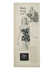 1949 vintage Cole Of California  swimsuit print ad. Post World War II