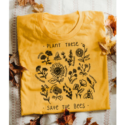 save the bees graphic tee