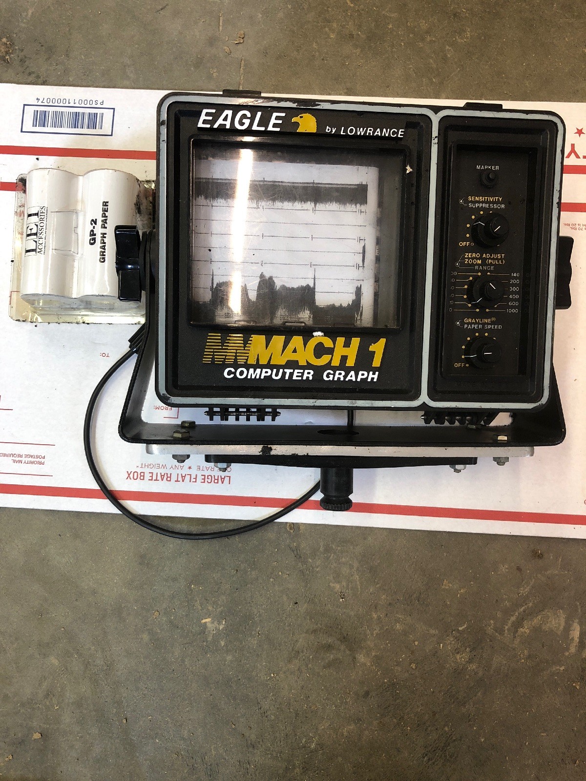 best untested eagle by lowrance mach 1 computer graph fish finder paper graph fishfinder