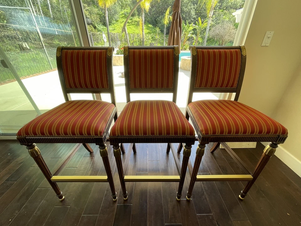 Передние ворота SevenSedie ручной работы французский Людовик XVI император барные стулья красный/золото - Изображение 2 из 4