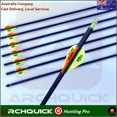 12 x 31.5" PURE CARBON ARROWS Spine 300 COMPOUND RECURVE BOW HUNTING TARGET - Picture 12 of 14