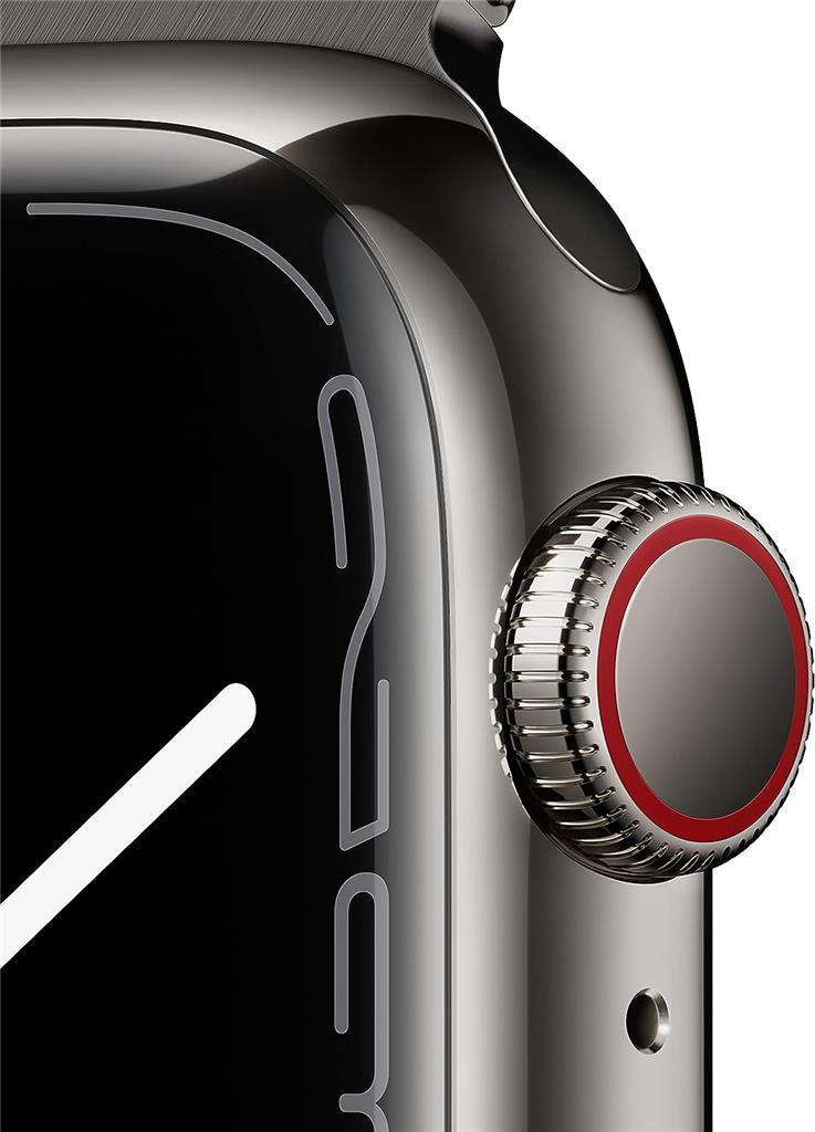 Apple Watch Series 9 GPS + Cellular, 41mm Graphite Stainless Steel Case with Graphite Milanese Loop
