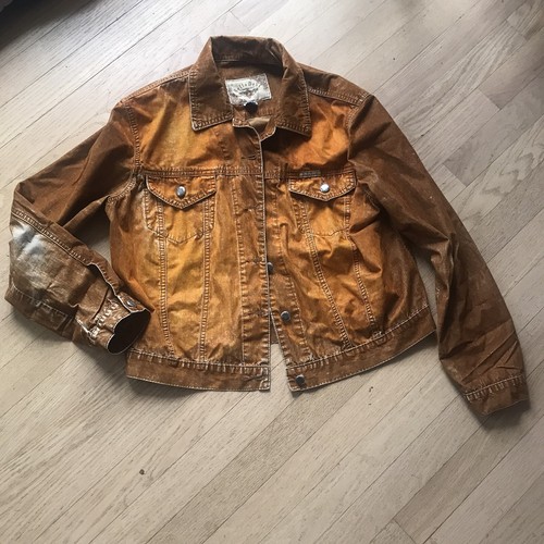 Bella Dahl orange brown Jacket Size L Acid Washed