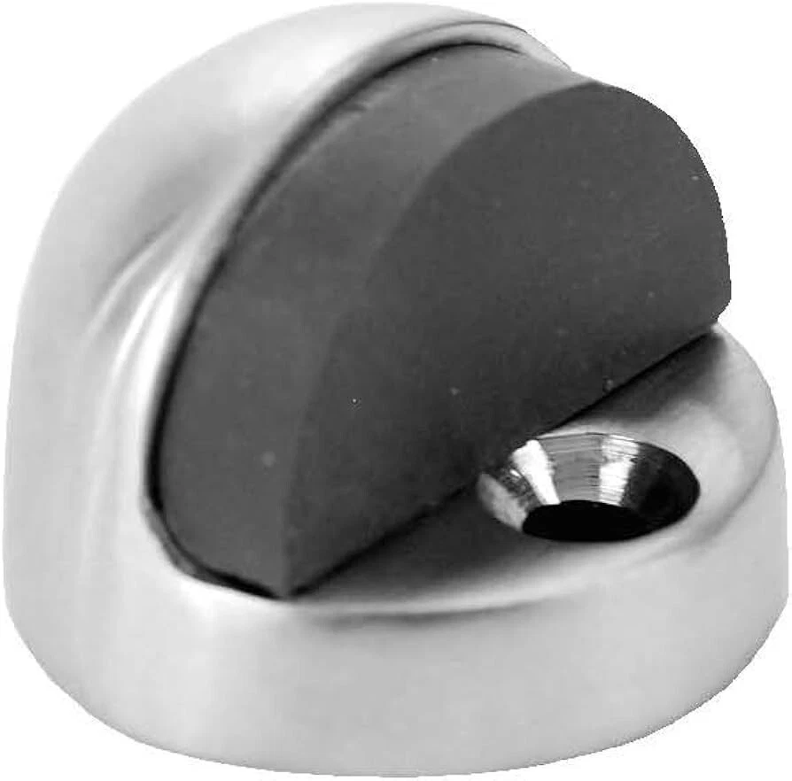 Lote de 5 topes de puerta de montaje en piso de cúpula de baja altura 1442-626 níquel satinado Foto 2 de 4