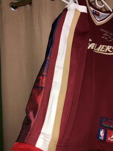 RARE LeBron James #23 CLEVELAND CAVALIERS Majestic Mural Jersey YOUTH L 14/16 - Bild 11 von 22